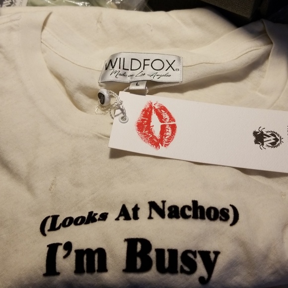 SALE WILDFOX NWT Nachos I'm Busy Destroy Tee S M L - Picture 3 of 4